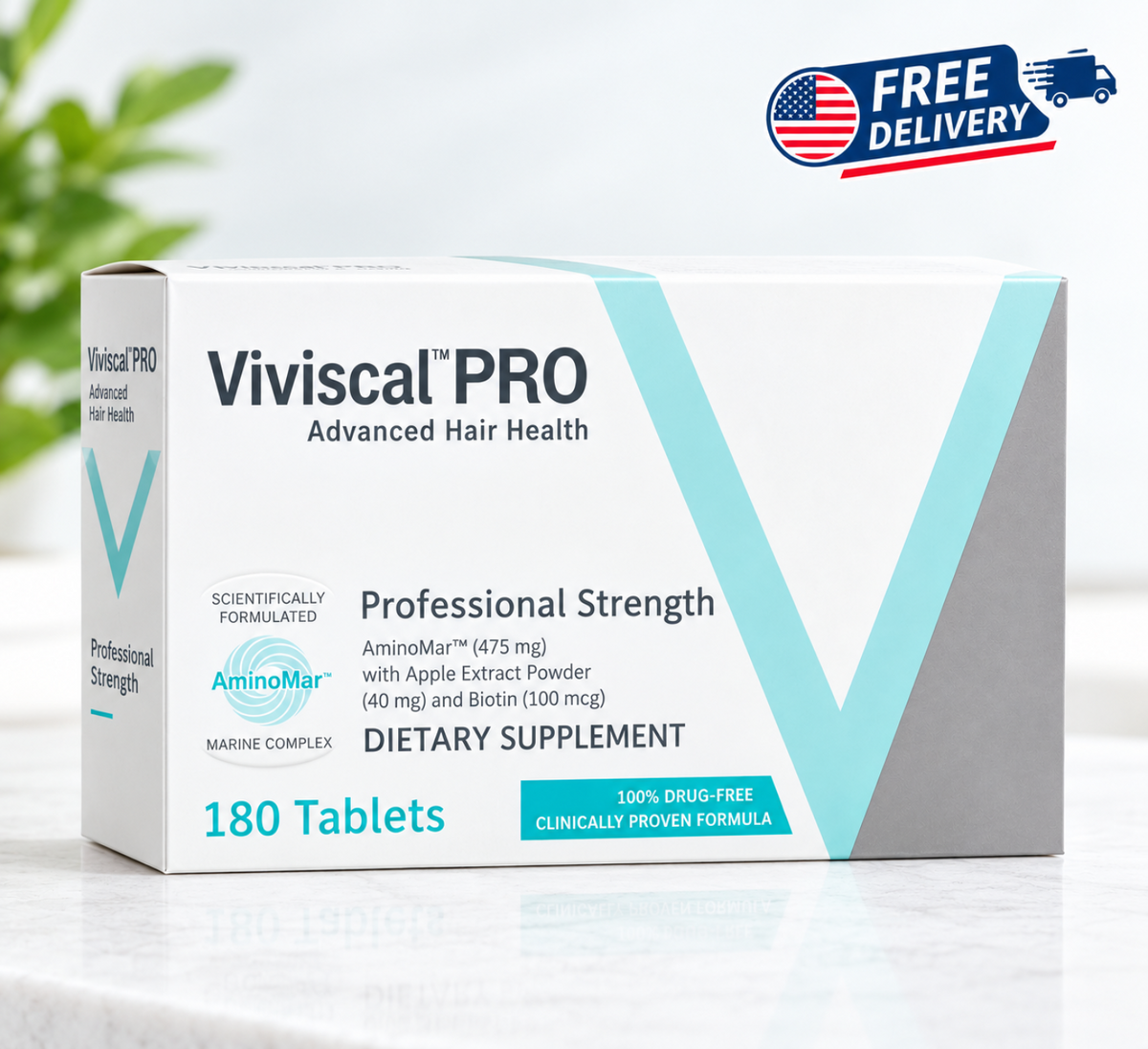 Viviscal PRO Professional Strength Hair Growth Tablets – 180 Tablets | Men & Women